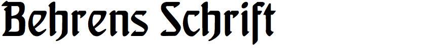 Behrens Schrift (Solotype)