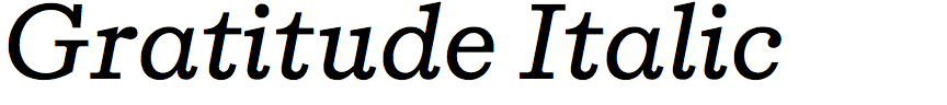 Gratitude Italic