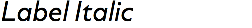 Label Italic