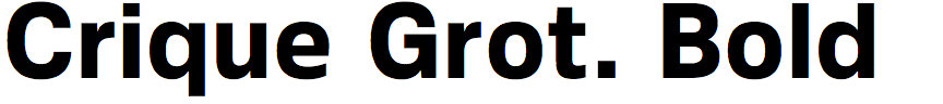 Crique Grotesk Bold