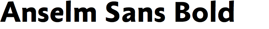 Anselm Sans Bold