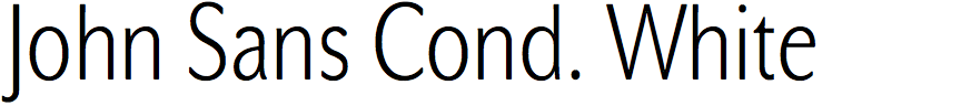 John Sans Condensed White