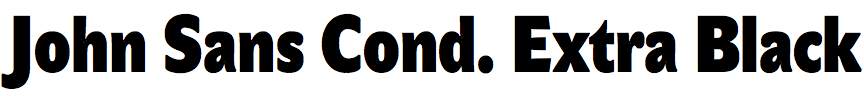 John Sans Condensed Extra Black