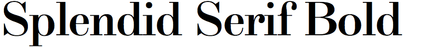 Splendid Serif Bold