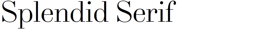 Splendid Serif