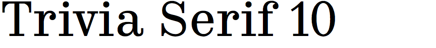 Trivia Serif 10