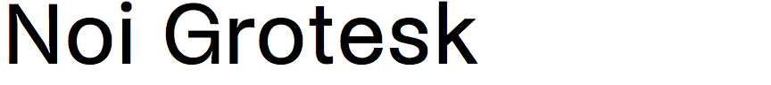 Noi Grotesk