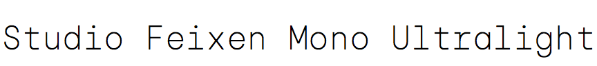 Studio Feixen Mono Ultralight