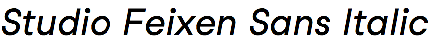 Studio Feixen Sans Italic