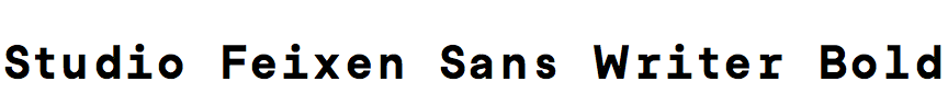 Studio Feixen Sans Writer Bold