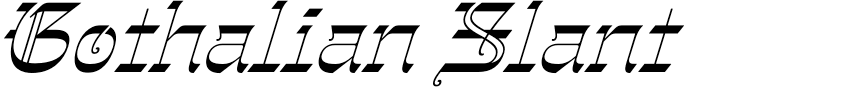 Gothalian Slant