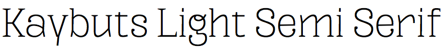 Kaybuts Light Semi Serif