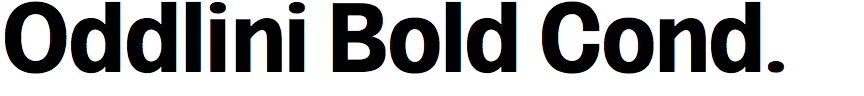 Oddlini Bold Condensed