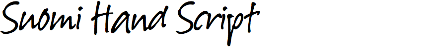 Suomi Hand Script