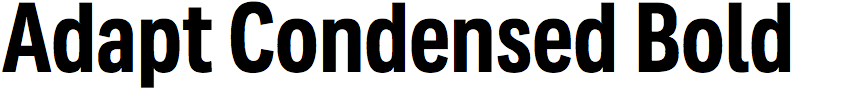 Adapt Condensed Bold