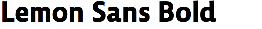 Lemon Sans Bold