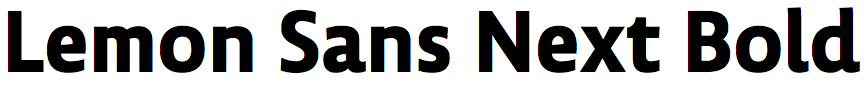 Lemon Sans Next Bold