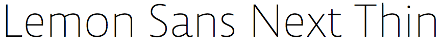 Lemon Sans Next Thin