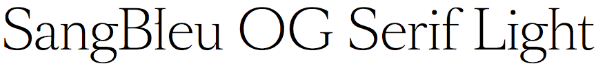 SangBleu OG Serif Light