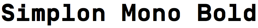 Simplon Mono Bold