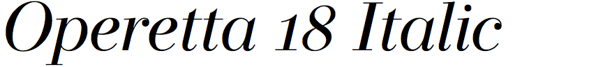 Operetta 18 Italic