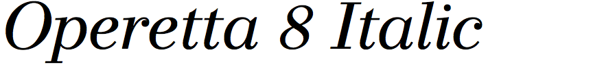 Operetta 8 Italic