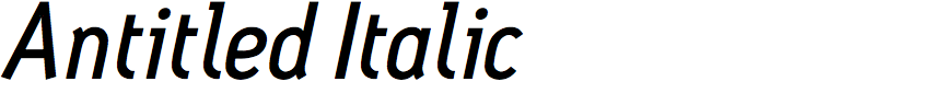 Antitled Italic