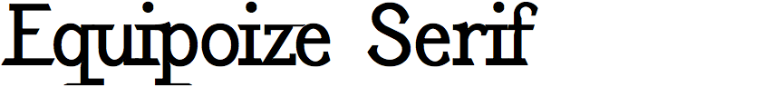 Equipoize Serif