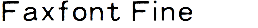 Faxfont Fine