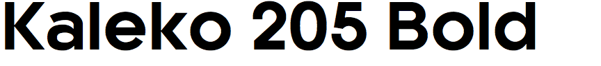 Kaleko 205 Bold