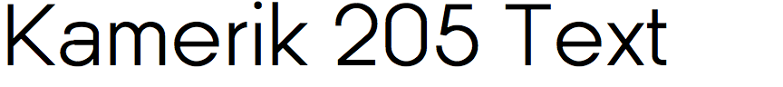 Kamerik 205 Text