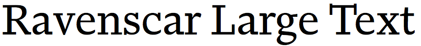 Ravenscar Large Text