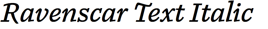 Ravenscar Text Italic