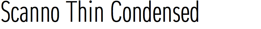 Scanno Thin Condensed