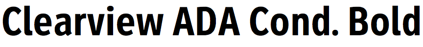 Clearview ADA Condensed Bold