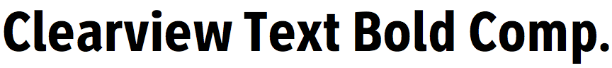 Clearview Text Bold Compressed