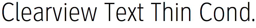 Clearview Text Thin Condensed