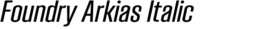 Foundry Arkias Italic