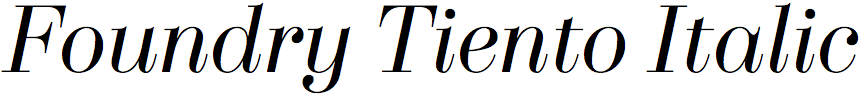 Foundry Tiento Italic