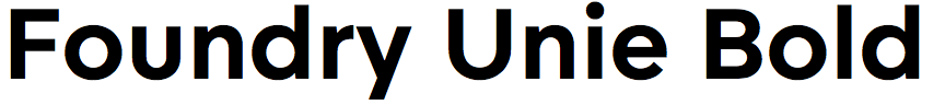 Foundry Unie Bold