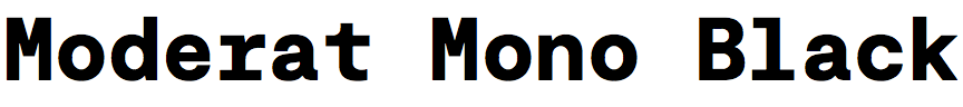 Moderat Mono Black