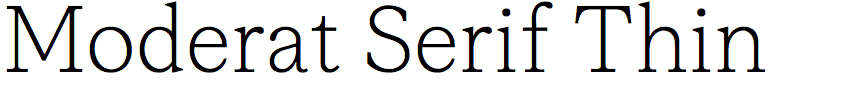 Moderat Serif Thin
