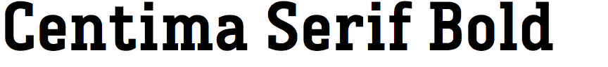 Centima Serif Bold