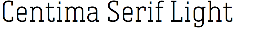 Centima Serif Light