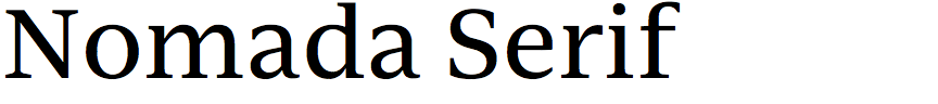Nomada Serif