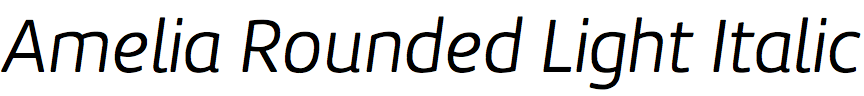 Amelia Rounded Light Italic