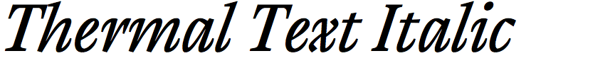 Thermal Text Italic