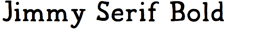 Jimmy Serif Bold