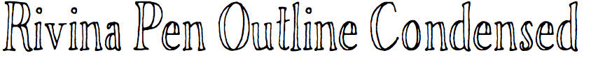 Rivina Pen Outline Condensed