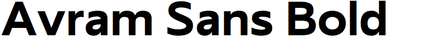 Avram Sans Bold